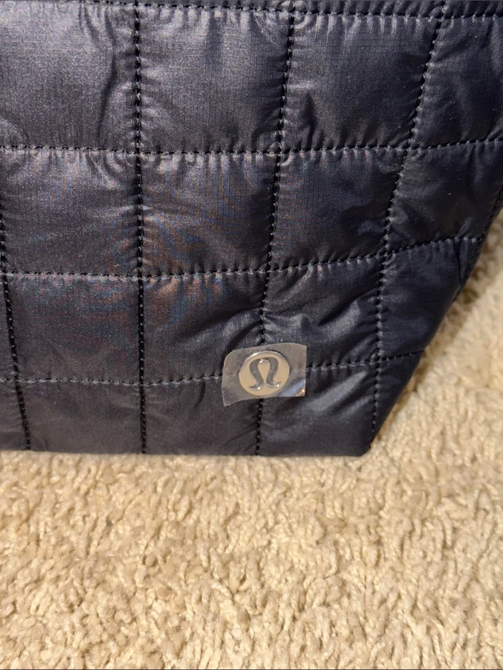 lululemon athletica Quilted Black Puffer Tote